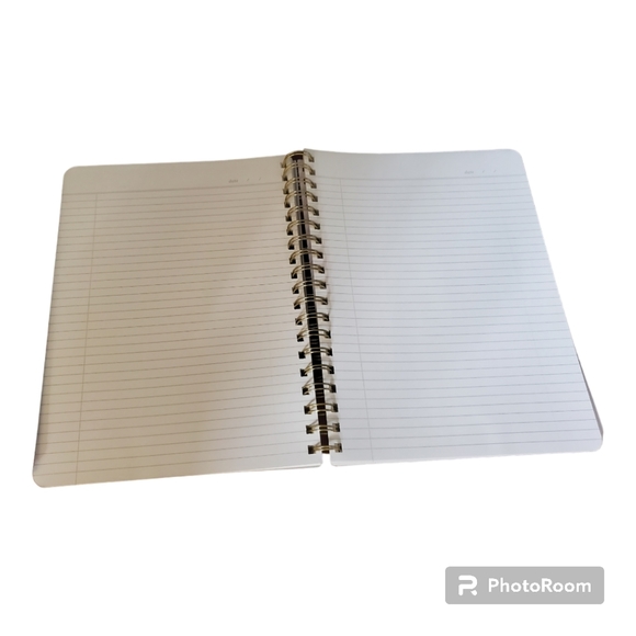 Fringe Studio Faux Leather Vegan White Tan Fern Print Notebook Journal School - Picture 6 of 9